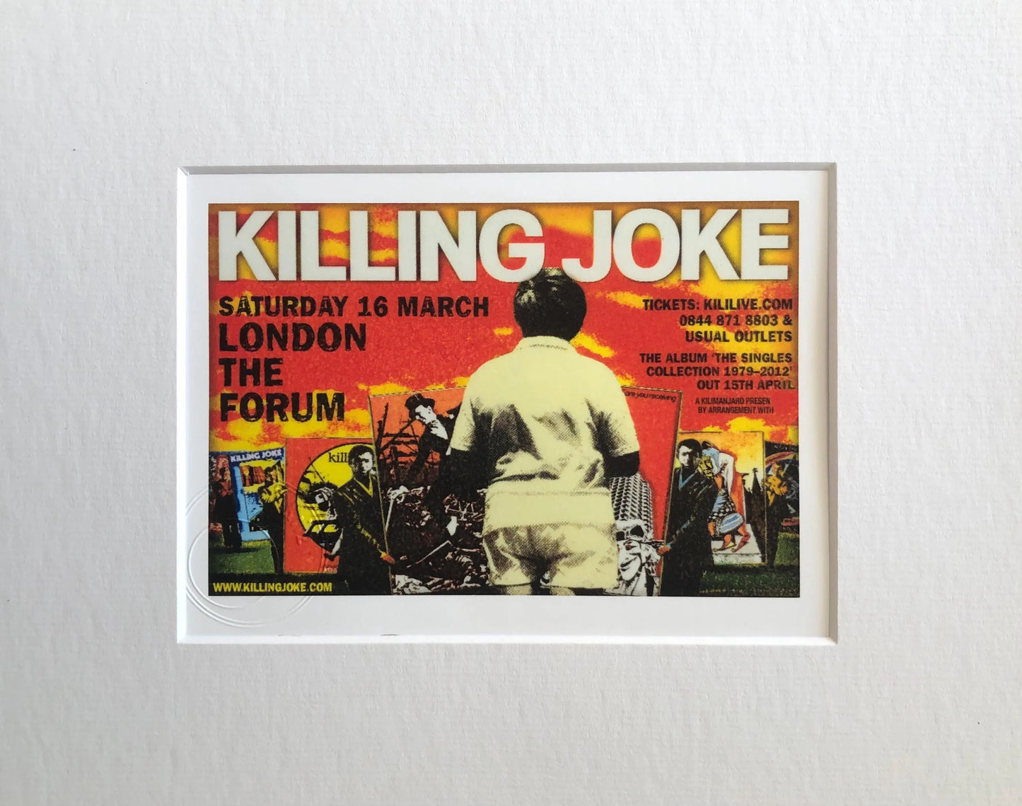 KILLING JOKE- 2013 The Forum, London framed ticket giclee print