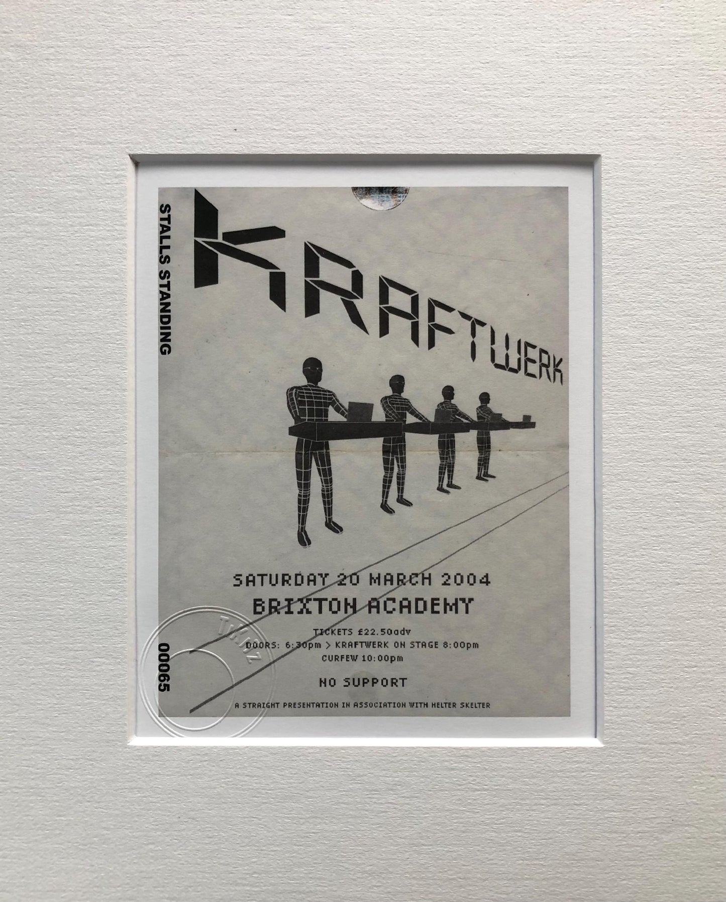 KRAFTWERK - 2004 Brixton Academy, London framed ticket giclee print