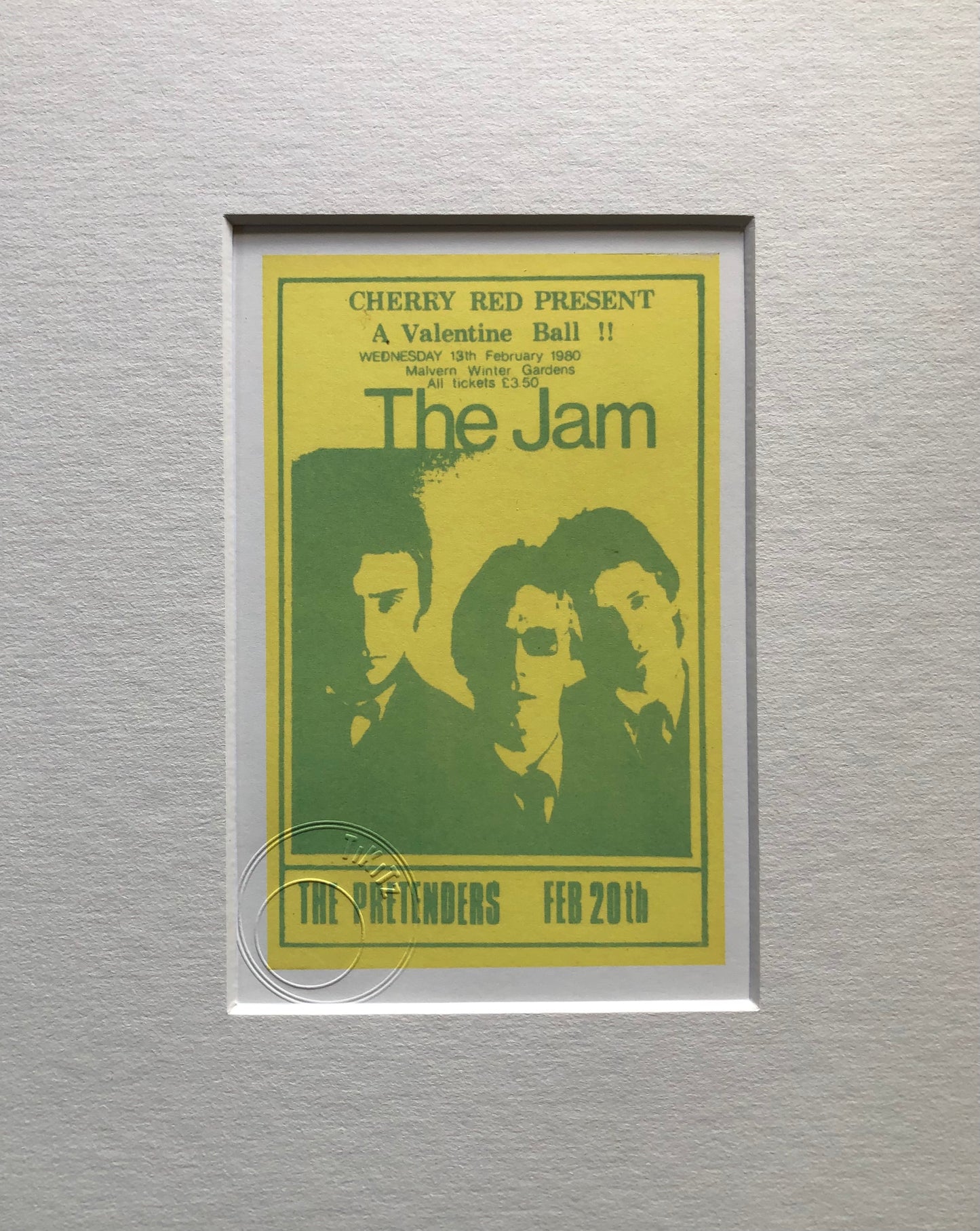 THE JAM - 1980 Malvern Winter Gardens framed ticket giclee print
