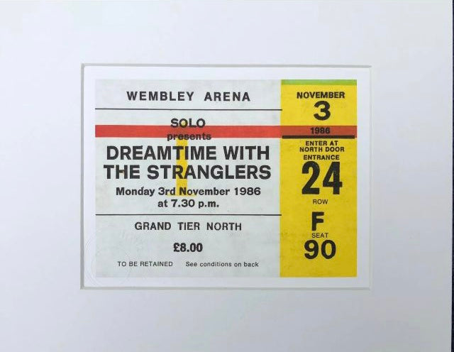 THE STRANGLERS - 1986 Wembley Arena , London framed ticket giclee print
