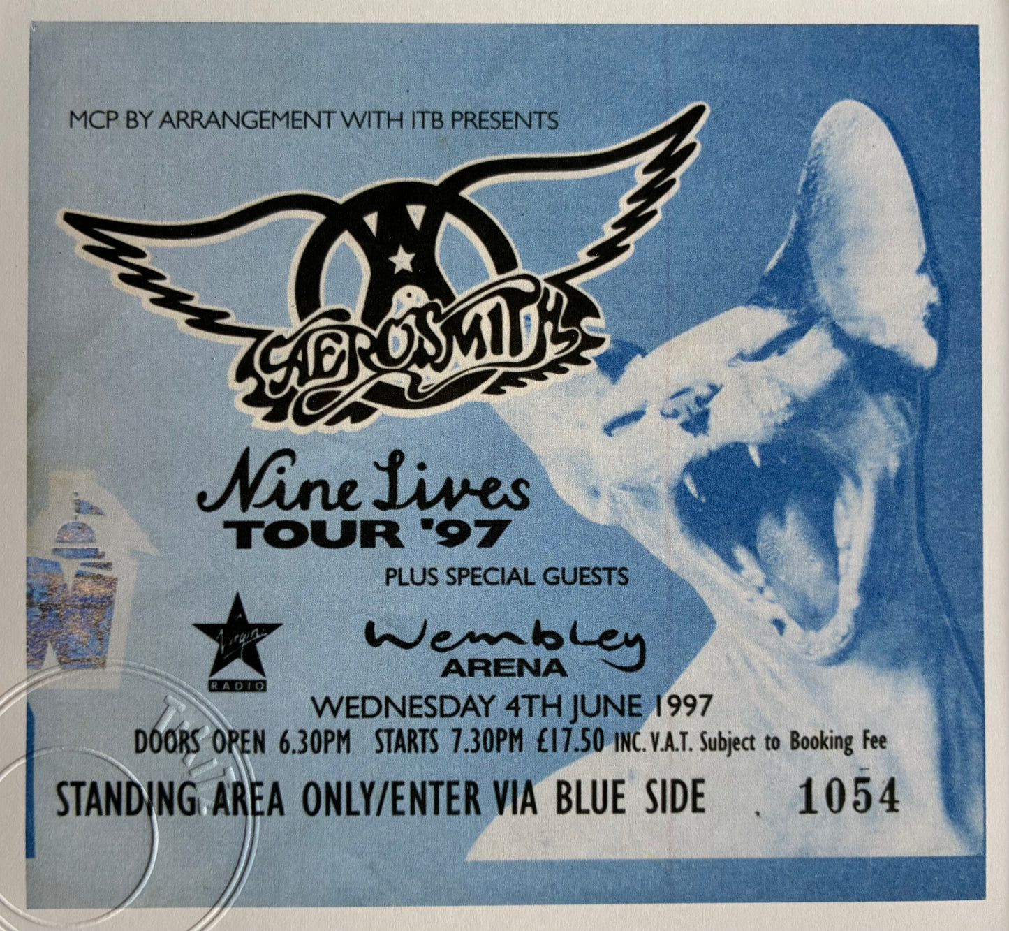 AEROSMITH - 4/6/1997 Wembley Arena, London framed ticket giclee print