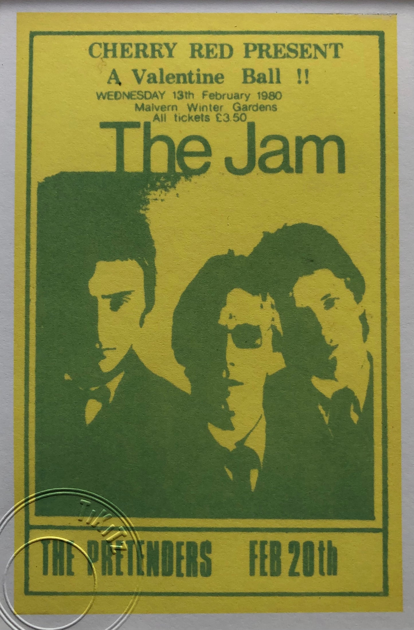 THE JAM - 1980 Malvern Winter Gardens framed ticket giclee print