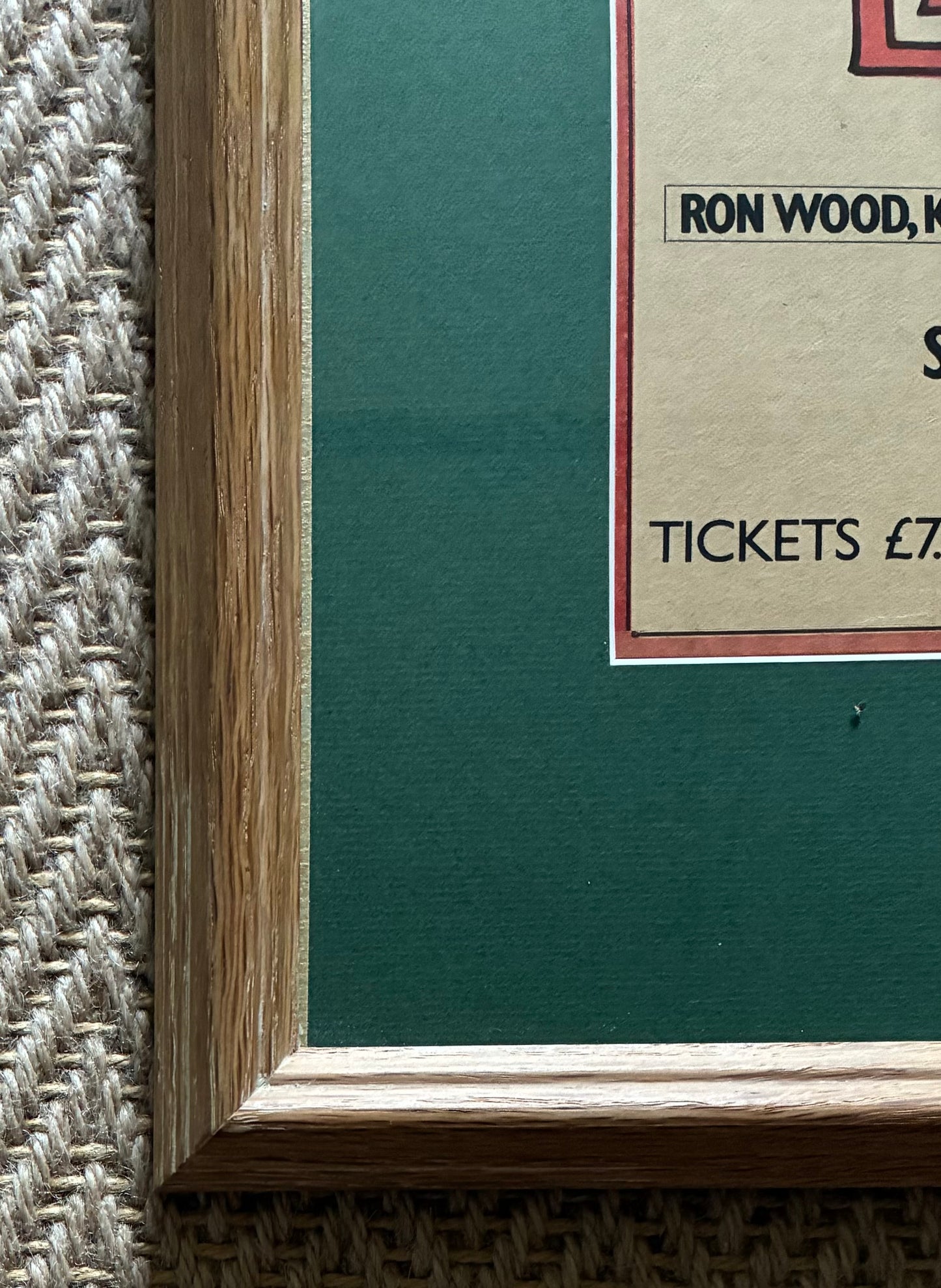 LED ZEPPELIN - Original 11/8/1979 Knebworth concert advert . Framed