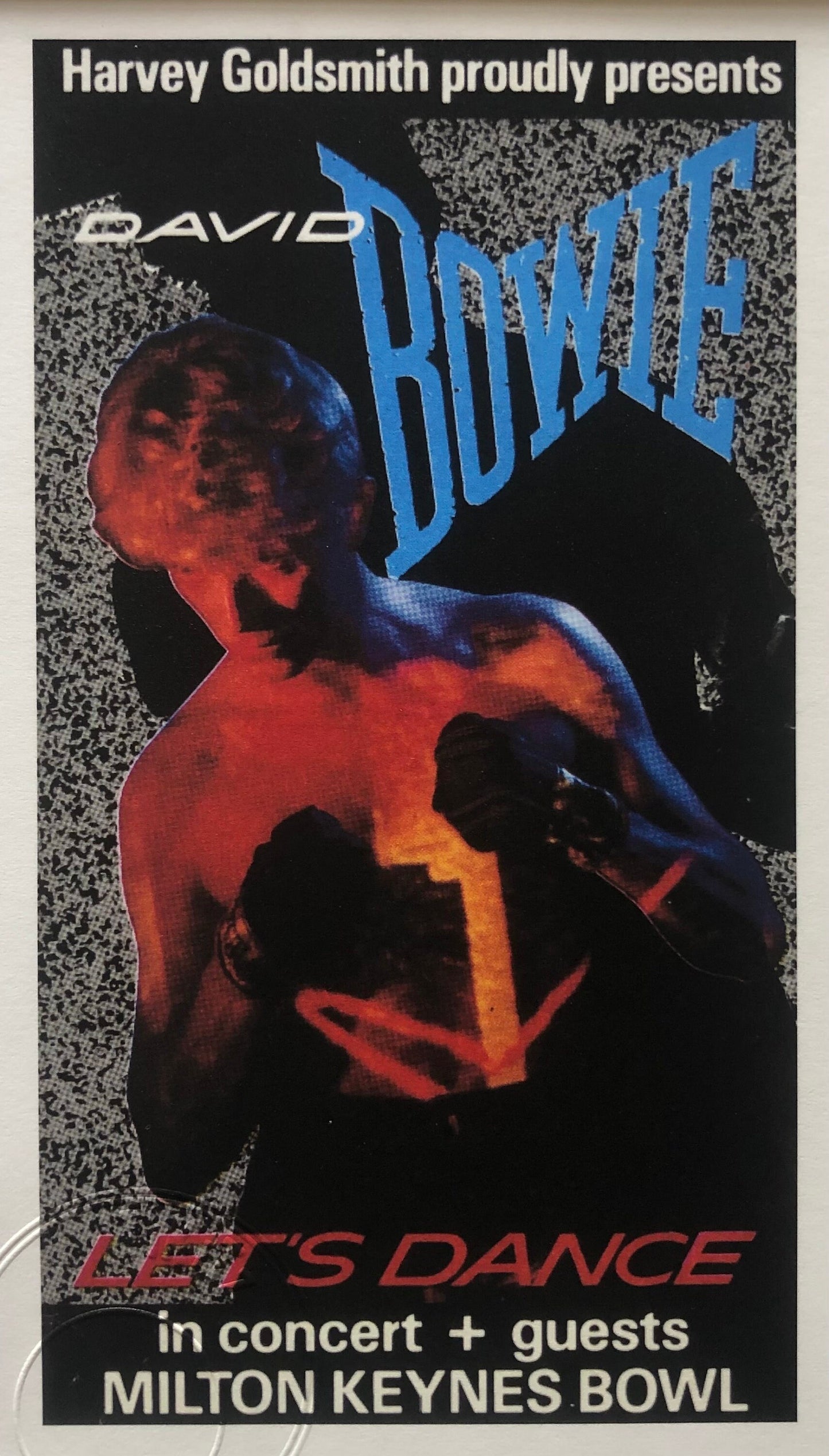 DAVID BOWIE - 1983 “ Let’s Dance “Milton Keynes Bowl framed ticket giclee print