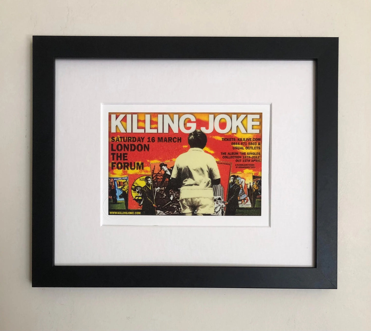 KILLING JOKE- 2013 The Forum, London framed ticket giclee print