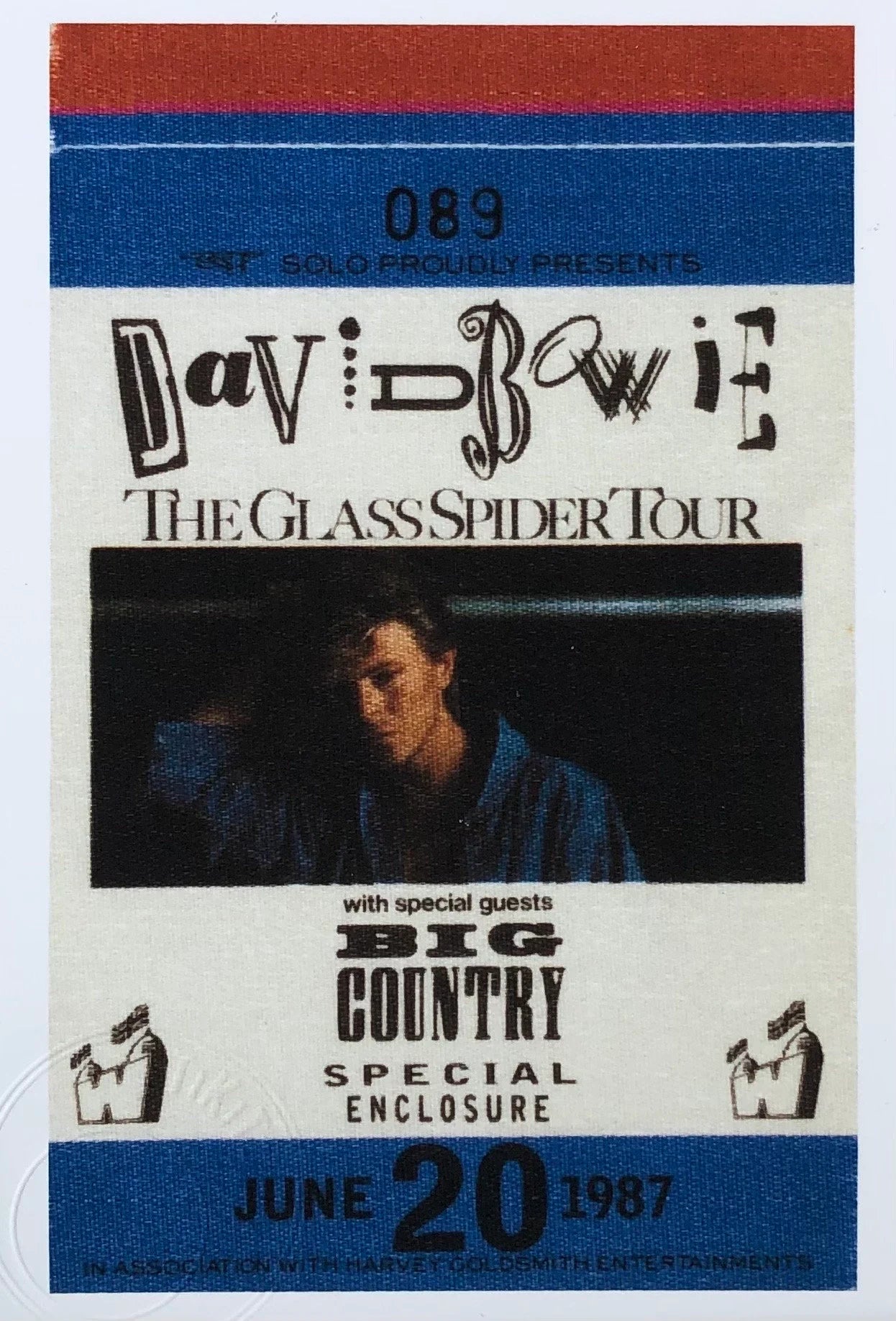 DAVID BOWIE - 1987 “Glass Spider tour” Wembley stadium framed ticket giclee print