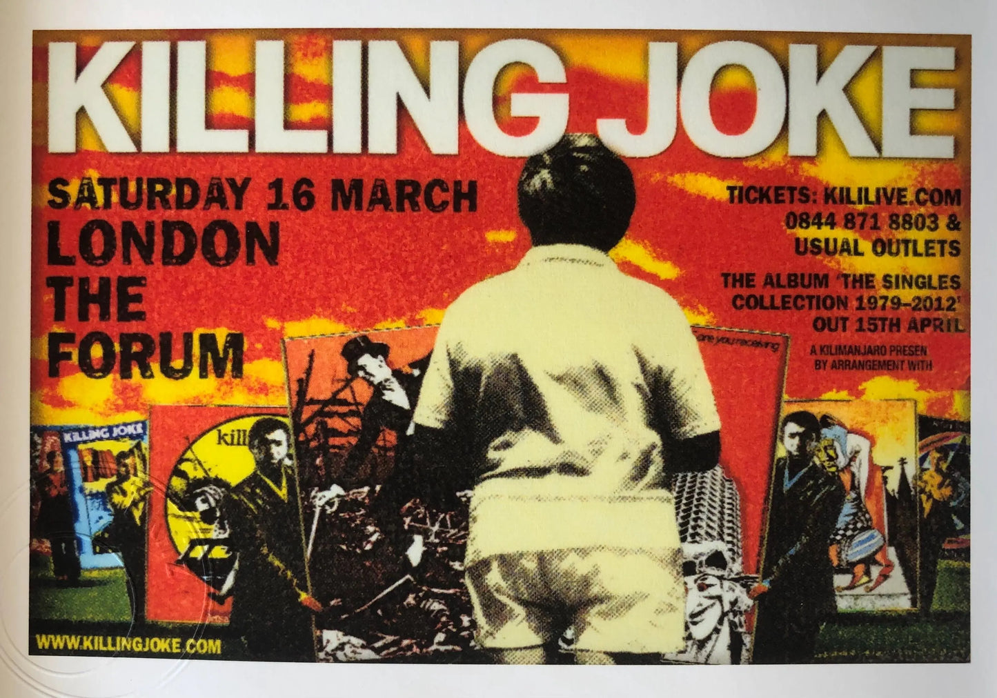 KILLING JOKE- 2013 The Forum, London framed ticket giclee print