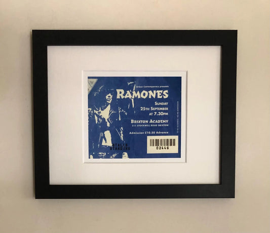 RAMONES - 1994 Brixton Academy, London framed ticket giclee print
