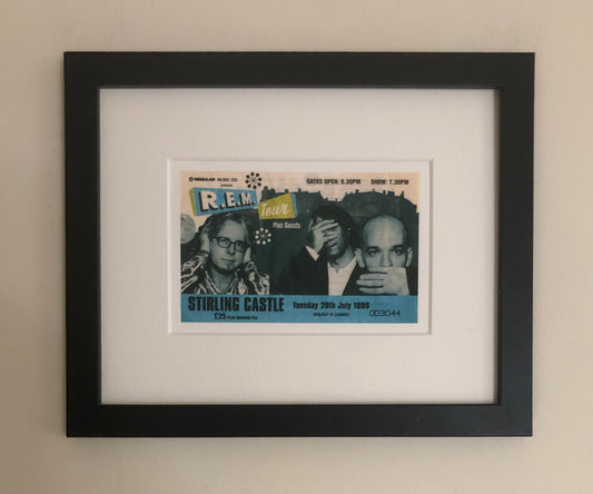 R.E.M - 1999 Stirling Castle framed ticket giclee print