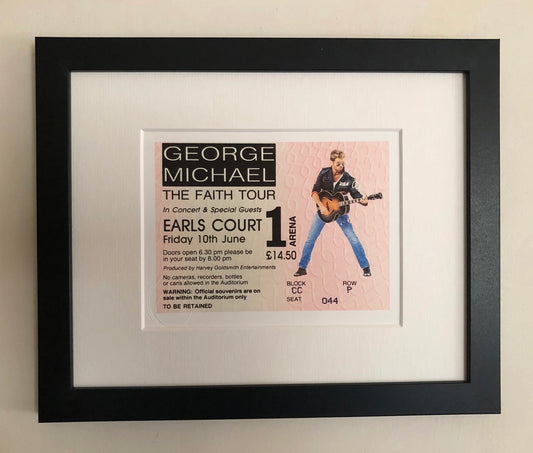 GEORGE MICHAEL- 1989 Earls Court , London framed ticket giclee print