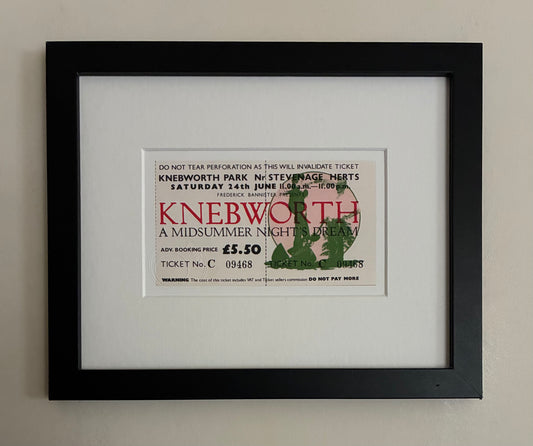 GENESIS / TOM PETTY / DEVO - 24/6/1978 Knebworth Park framed ticket giclee reprint