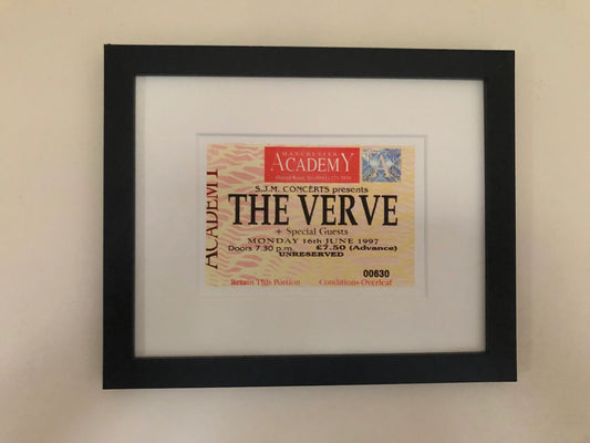 THE VERVE - 1997 Manchester Academy framed ticket giclee print