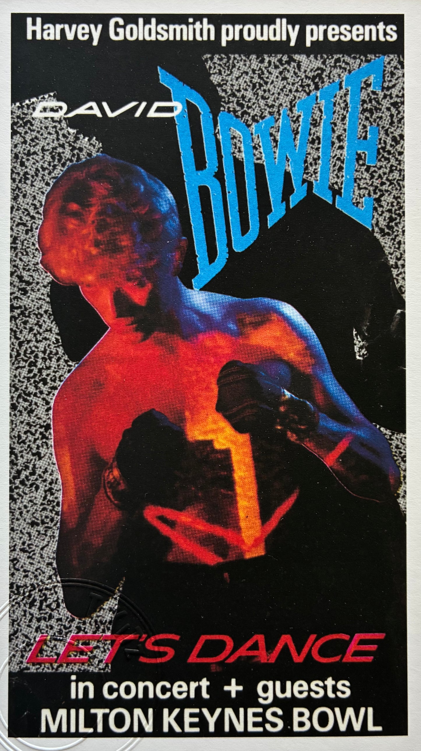 DAVID BOWIE - 1983 “ Let’s Dance “Milton Keynes Bowl framed ticket giclee print
