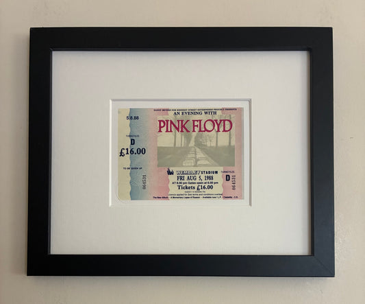 PINK FLOYD  - 1988 “ Momentary Lapse of Reason tour “ Wembley Stadium framed ticket giclee print