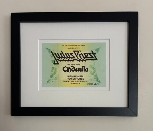 JUDAS PRIEST - 1988 Birmingham  Powerhouse framed ticket giclee print