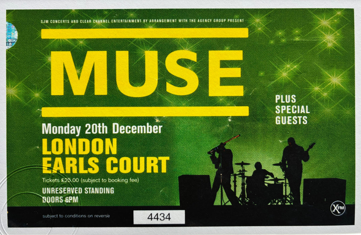 MUSE - 2004 Earls Court, London framed ticket giclee print