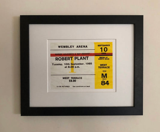 ROBERT PLANT - 1985 Wembley Arena , London framed ticket giclee print