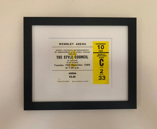 THE STYLE COUNCIL- 1985 Wembley Arena , London framed ticket giclee print