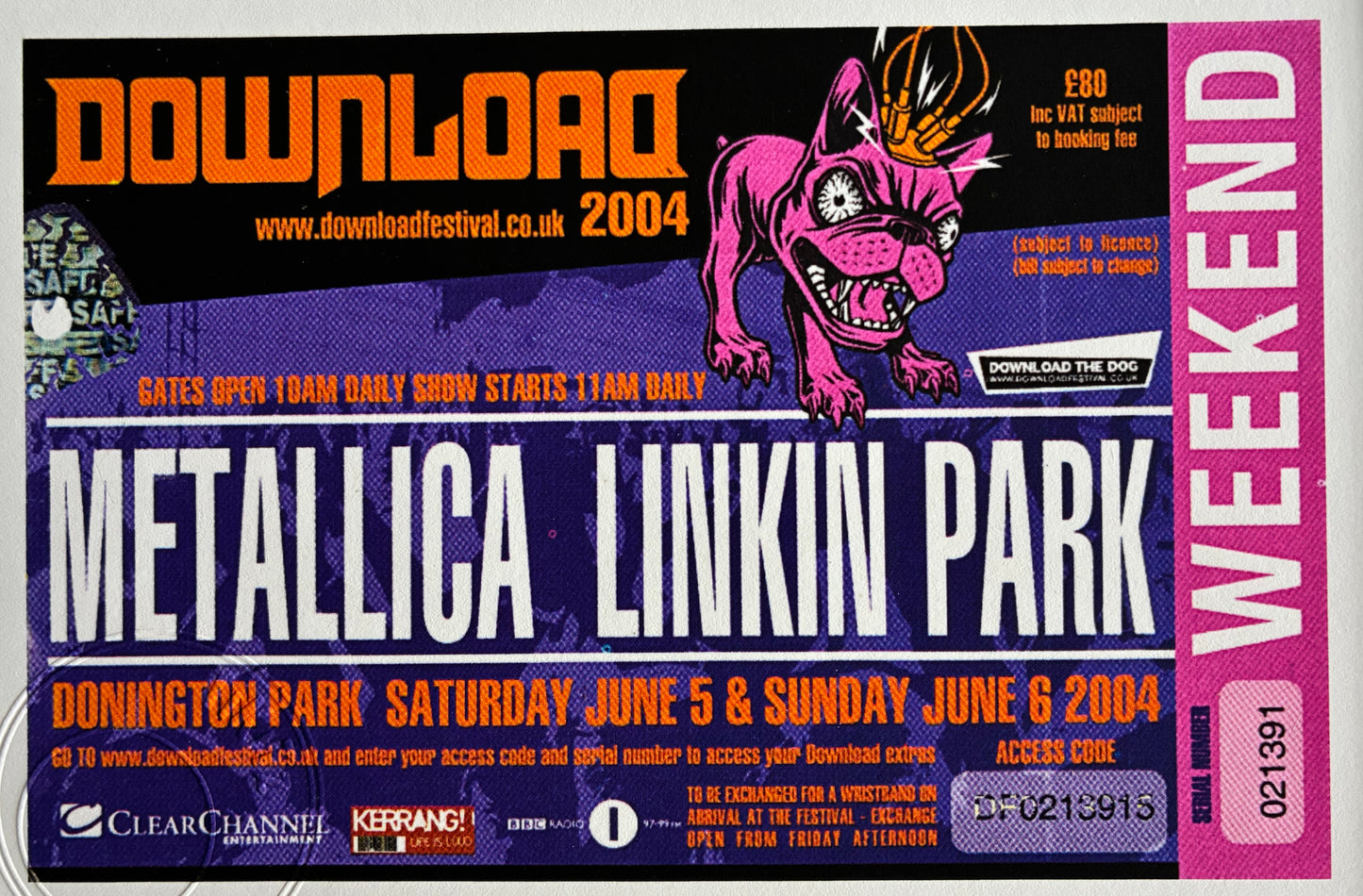 DOWNLOAD 2004 - 5th and 6th June weekend Donington Park framed ticket giclee print