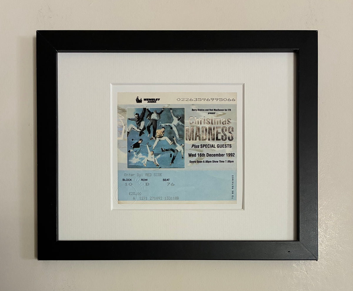MADNESS - 1992 Wembley Arena , London framed ticket giclee print
