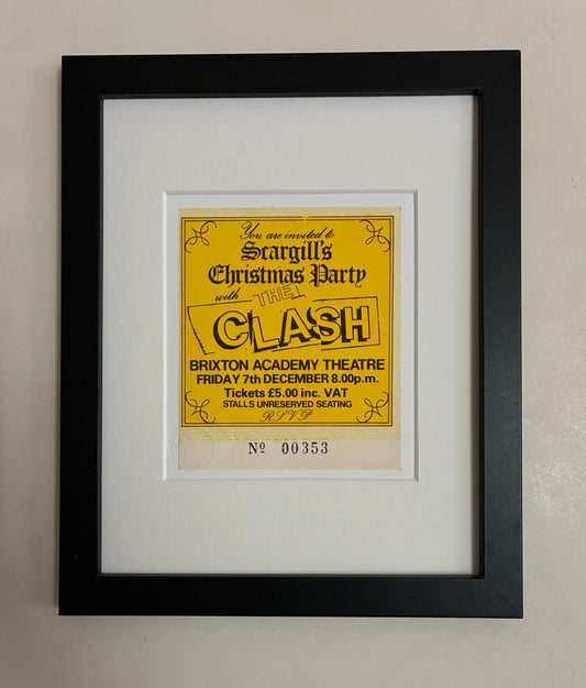 THE CLASH - 1984 Brixton Academy London framed ticket giclee print