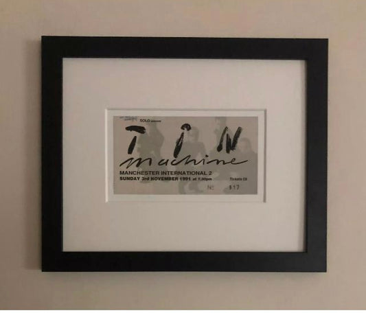 TIN MACHINE / DAVID BOWIE - 1991 Manchester International 2 framed ticket giclee print