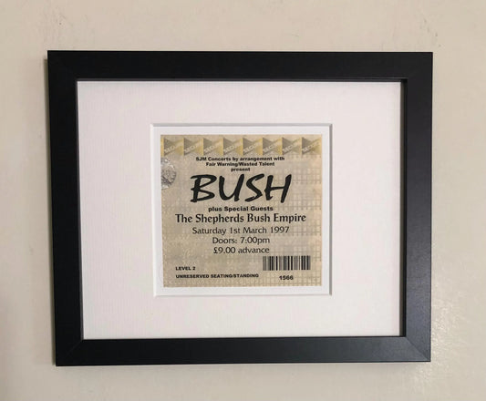 BUSH - 1997 Shepherds Bush Empire framed ticket giclee print