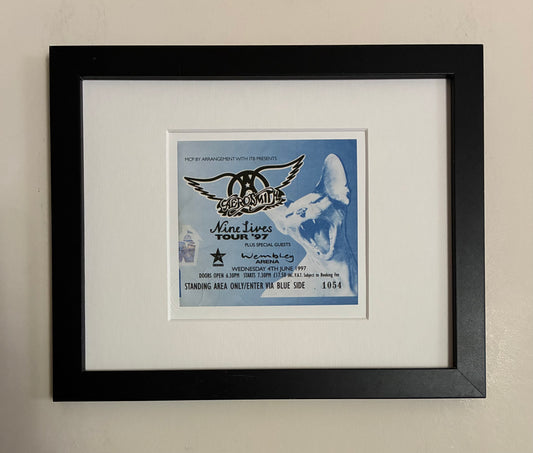 AEROSMITH - 4/6/1997 Wembley Arena, London framed ticket giclee print