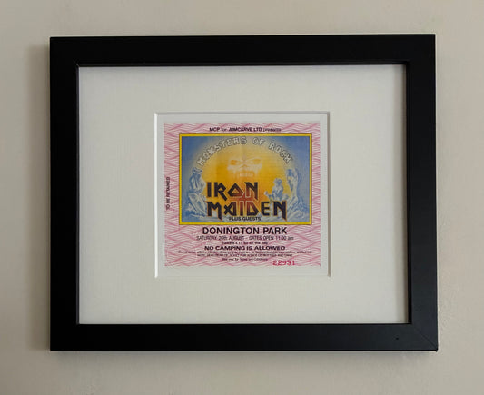 IRON MAIDEN - 20/8/1988 Monsters of Rock at Donington Park framed ticket giclee print