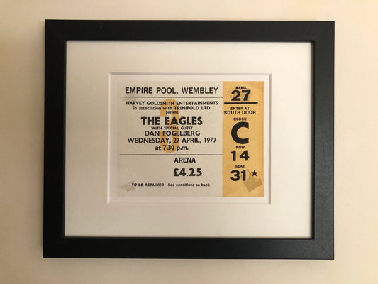 SUPERTRAMP - 1977 Empire Pool , Wembley , London framed ticket giclee print