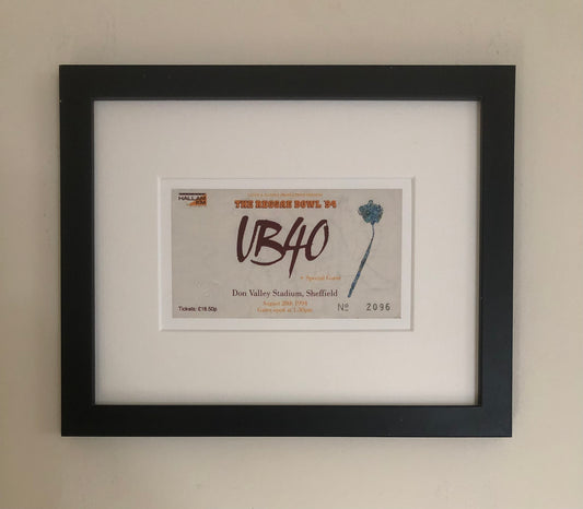 UB40  - “ THE REGGAE BOWL ‘94” Don Valley Stadium , Sheffield  framed ticket giclee print