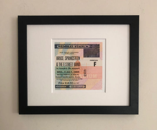 BRUCE SPRINGSTEEN and the E STREET BAND- 1985 “Wembley Stadium , London framed ticket giclee print