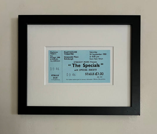 THE SPECIALS - 1980 Playhouse Theatre, Edinburgh framed ticket giclee print