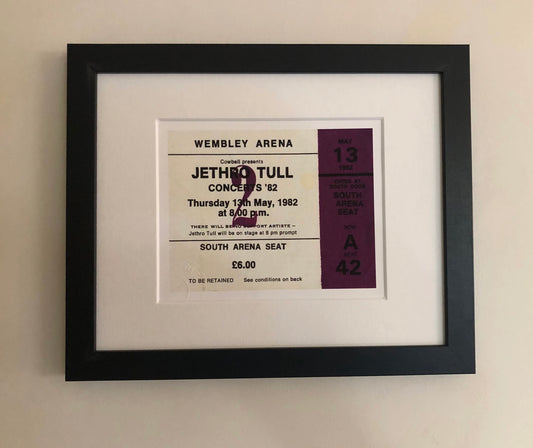 JETHRO TULL- 1982 Wembley Arena , London framed ticket giclee print