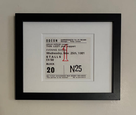 THIN LIZZY - 1981 Hammersmith Odeon , London framed ticket giclee print