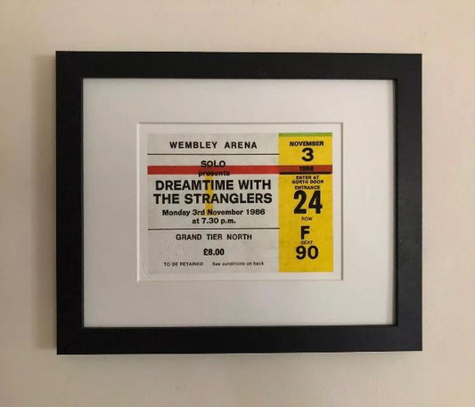 THE STRANGLERS - 1986 Wembley Arena , London framed ticket giclee print