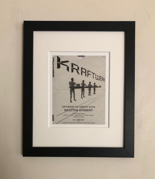 KRAFTWERK - 2004 Brixton Academy, London framed ticket giclee print