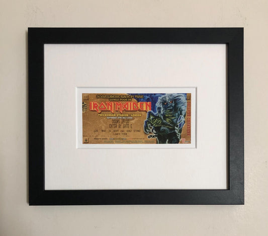 IRON MAIDEN - 2008 Twickenham Stadium, London framed ticket giclee print