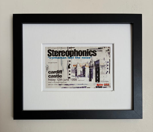 STEREOPHONICS - 1998 Cardiff Castle framed ticket giclee print