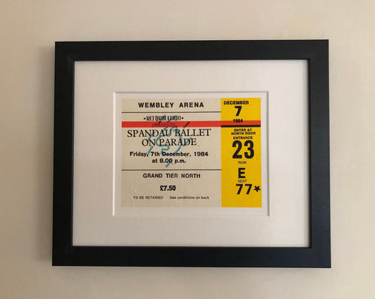 SPANDAU BALLET - 1984 Wembley Arena , London framed ticket giclee print