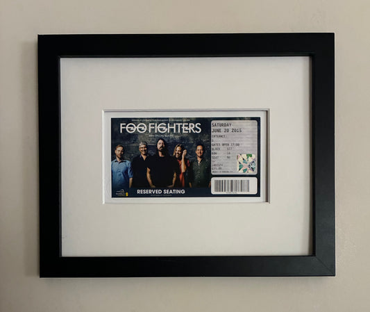 FOO FIGHTERS - 29/6/2015 Wembley Stadium, London framed ticket giclee print