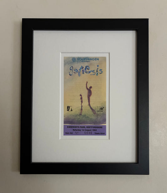 GENESIS - 1/6/1992 Knebworth Park framed ticket giclee print