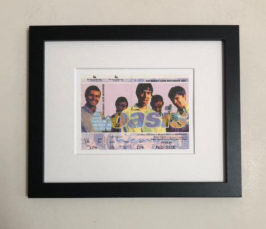 OASIS - 18/12/1997 Wembley Arena, London framed ticket giclee print