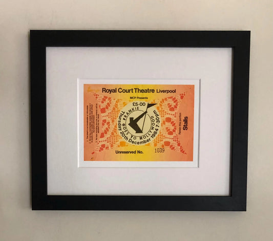 FRANKIE GOES TO HOLLYWOOD- 1984 Royal Court Theatre  , Liverpool framed ticket giclee print