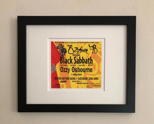 BLACK SABBATH - 1998 “ The Ozzfest ‘98” Milton Keynes Bowl framed ticket giclee print