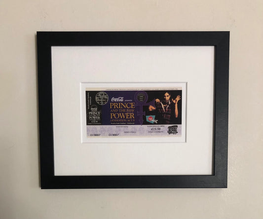 PRINCE - 1993 Meadowbank Stadium , Edinburgh framed ticket giclee print