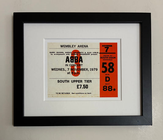 ABBA - 1979 Wembley Arena , London framed ticket giclee print