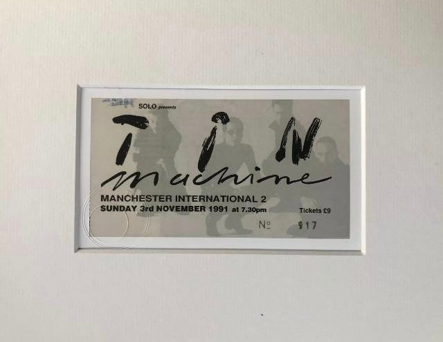 TIN MACHINE / DAVID BOWIE - 1991 Manchester International 2 framed ticket giclee print