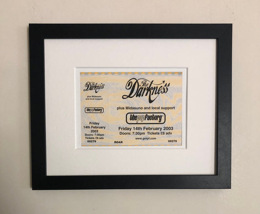 THE DARKNESS - 2003 The Pop Factory framed ticket giclee print