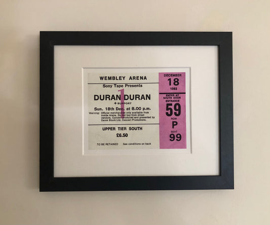DURAN DURAN - 1983 Wembley Arena , London framed ticket giclee print